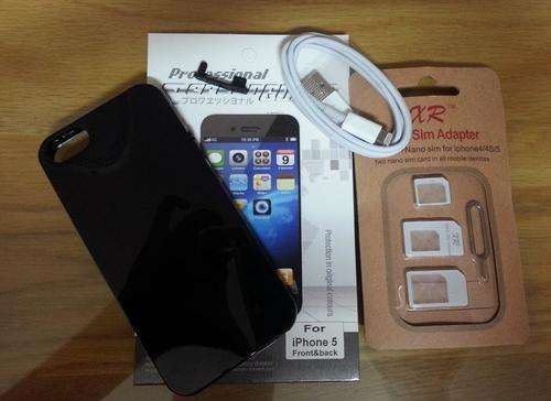 IPhone 5 Accessory Pack (Case,Cable,Screen Protector,Sim Adapter, Dust Cover)
