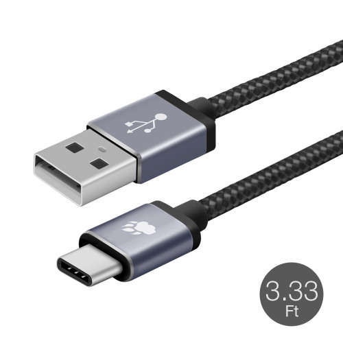 BlitzWolf® 2.4A USB Type-C Reversible Braided Data Cable 3.33ft/1m USB 2.0 A Male to USB 3.1 Type-C