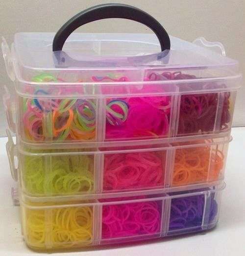 3200 pcs Loom Band Kit - Stackable carry case!
