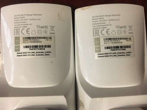 AC750 WiFi Range Extender x 2