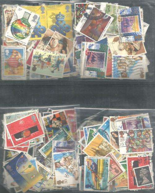 GB QE  II USED LOT IN PKTS.SOME DUPP.REF. 7B