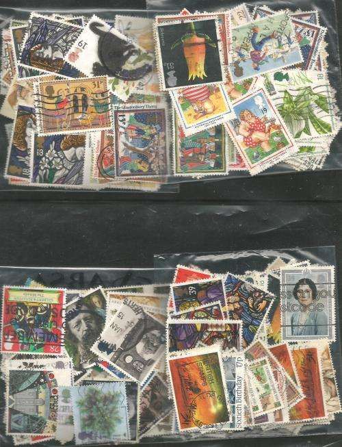 GB QE  II USED LOT IN PKTS.SOME DUPP.REF.19000