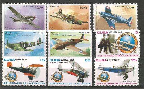 CUBA   UN MOUNTED MINT LOT  PLANES & FLIGHT