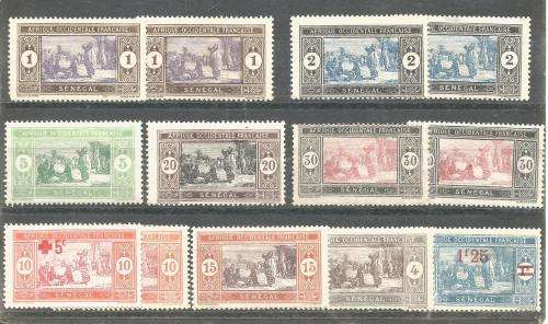 SENEGAL EARLY   MOUNTED MINT LOT