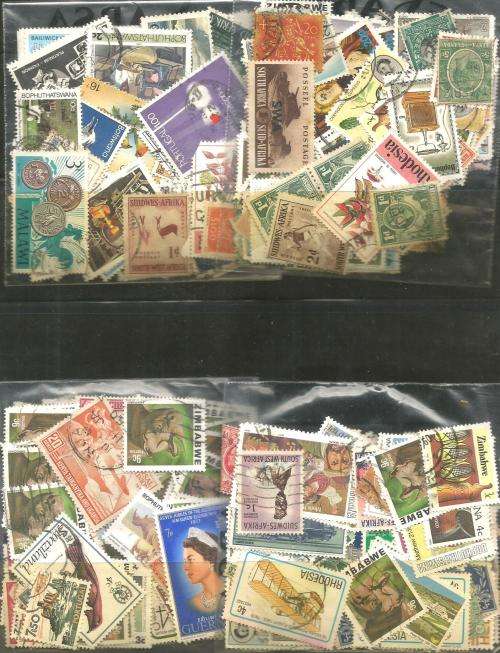 MIXED WORLD USED LOT IN PKTS. SOME DUPP.REF.230X