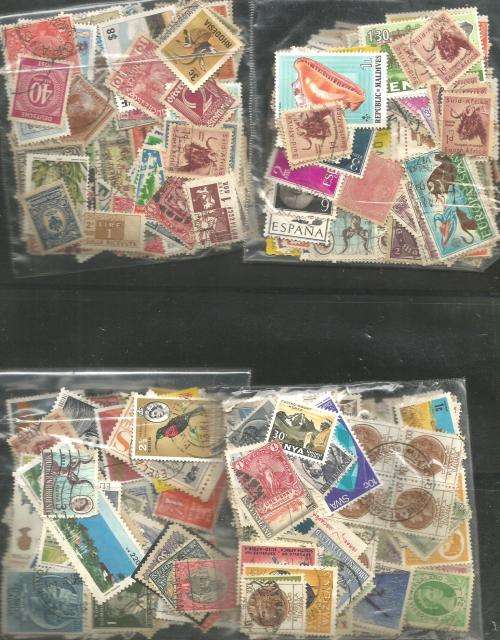 MIXED WORLD USED LOT IN PKTS. SOME DUPP.REF.630X