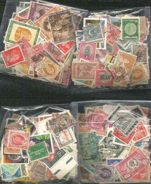 MIXED WORLD USED LOT IN PKTS. SOME DUPP.REF.100B