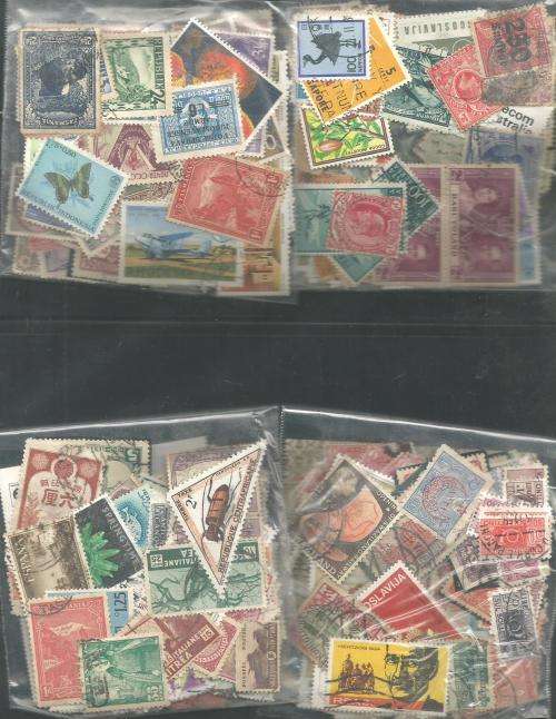 MIXED WORLD USED LOT IN PKTS. SOME DUPP.REF.144