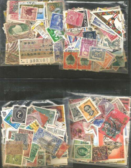 MIXED WORLD USED LOT IN PKTS. SOME DUPP.REF.230X