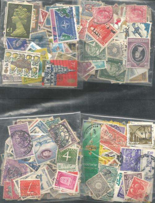 MIXED WORLD USED LOT IN PKTS. SOME DUPP.REF.69B
