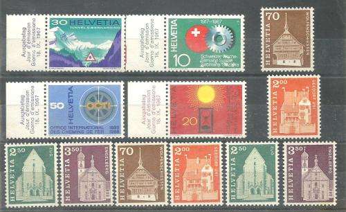 SWISS   UN  MOUNTED MINT SETS