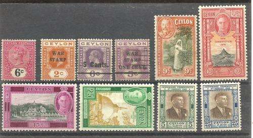 CEYLON [SRI LANKA] EARLY    MOUNTED MINT LOT SOME SETS
