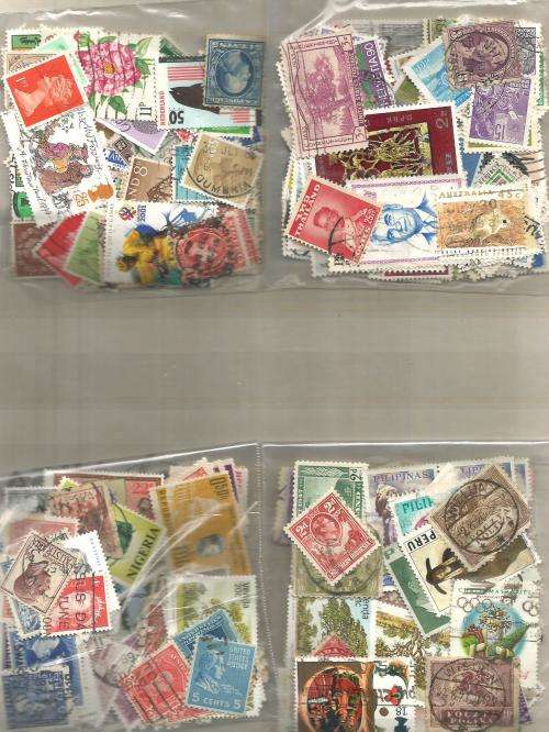 MIXED WORLD USED LOT IN PKTS. SOME DUPP.REF.4S