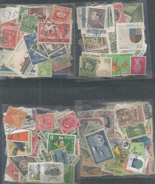 MIXED WORLD USED LOT IN PKTS. SOME DUPP.REF.4J