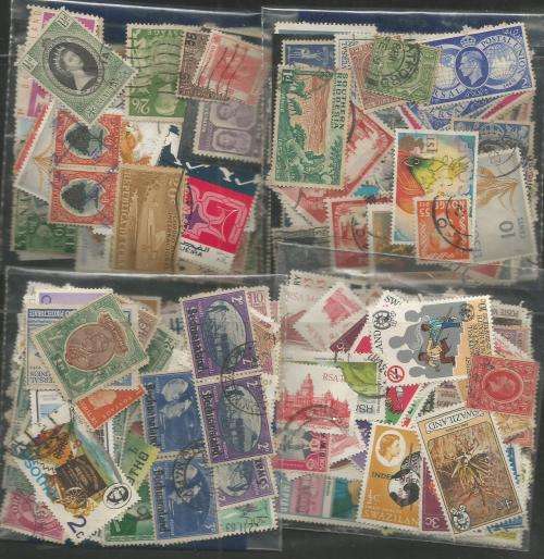 MIXED WORLD USED LOT IN PKTS. SOME DUPP.REF.6J