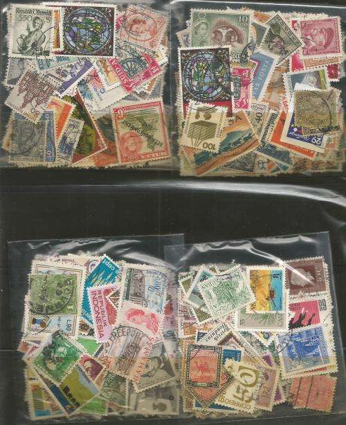 MIXED WORLD USED LOT IN PKTS. SOME DUPP.REF.11J