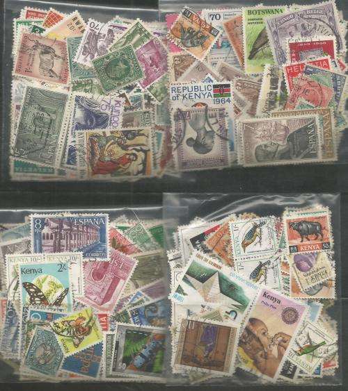 MIXED WORLD USED LOT IN PKTS. SOME DUPP.REF.14J