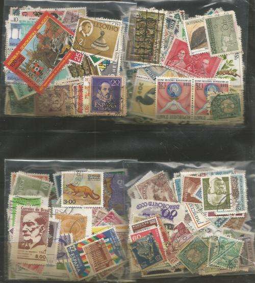 MIXED WORLD USED LOT IN PKTS. SOME DUPP.REF.15J