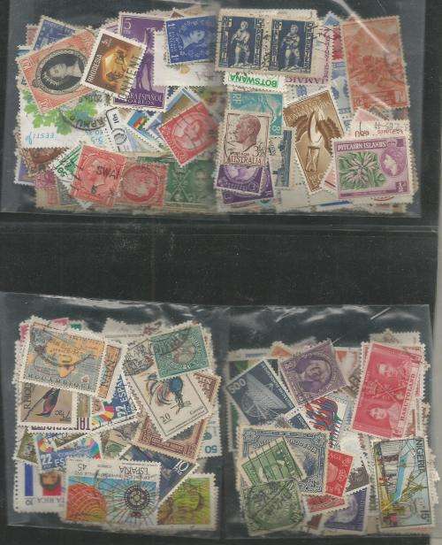 MIXED WORLD USED LOT IN PKTS. SOME DUPP.REF.16J