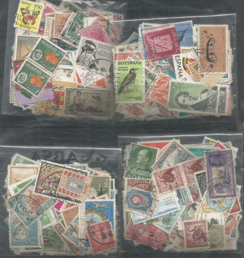 MIXED WORLD USED LOT IN PKTS. SOME DUPP.REF.18J