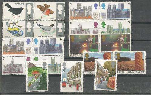 GB QEII SETS IN PAIRS & BLOCKS UN MOUNTED MINT