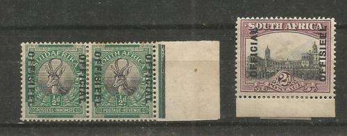 SA  EARLY MOUNTED MINT  O/P OFFICIALS  LOT