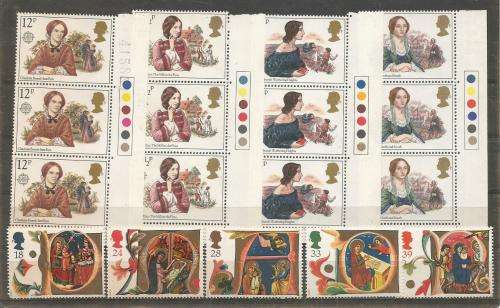 GB QEII  UNMOUNTED MINT SETS IN TRIPS & SINGLES