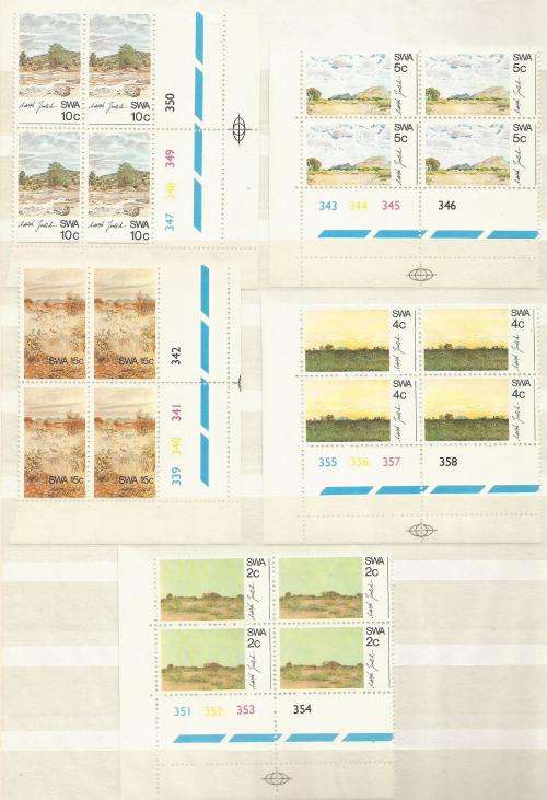 SWA UN MOUNTED MINT EARLY SET  IN BLOCKS