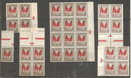 SA VAR. UN MOUNTED MINT LOT MOSTLY BLOCKS
