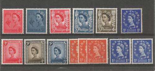 MIXED GB QEII REG. MOUNTED MINT LOT
