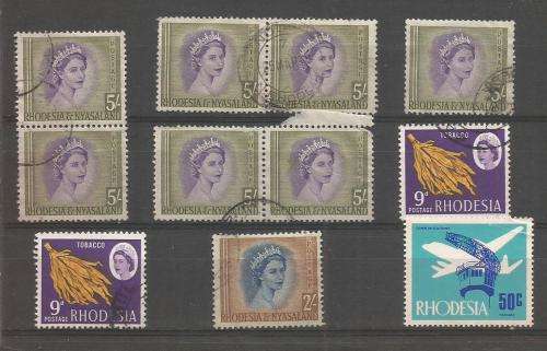 RHODESIA MIXED   USED HIGH VAL STAMPS