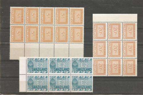 SWAZILAND  UN MOUNTED MINT REV. BLOCKS