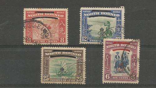 NORTH BORNEO  EARLY USED O/P SET