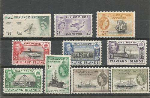 FALKLANDS    MOUNTED  MINT LOT SOME PART SETS