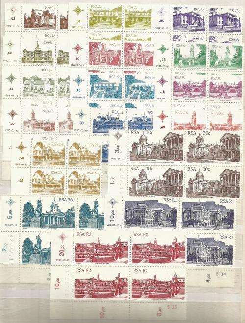 SA UN MOUNTED MINT  SET IN BLOCKS