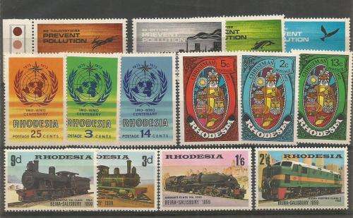 RHODESIA UN MOUNTED MINT LOT SOME SETS