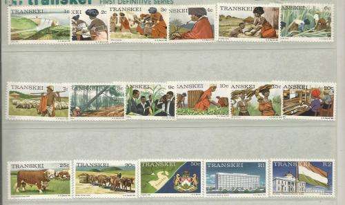 TRANSKEI    UN MOUNTED MINT   SET   IN SINGLES