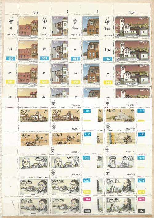 SWA  UN MOUNTED MINT SETS   IN BLOCKS & OR STRIPS