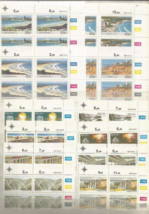 SA   UN MOUNTED MINT SETS   IN BLOCKS & OR STRIPS