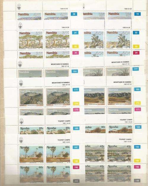 NAMIBIA  UN MOUNTED MINT SETS IN BLOCKS & OR STRIPS