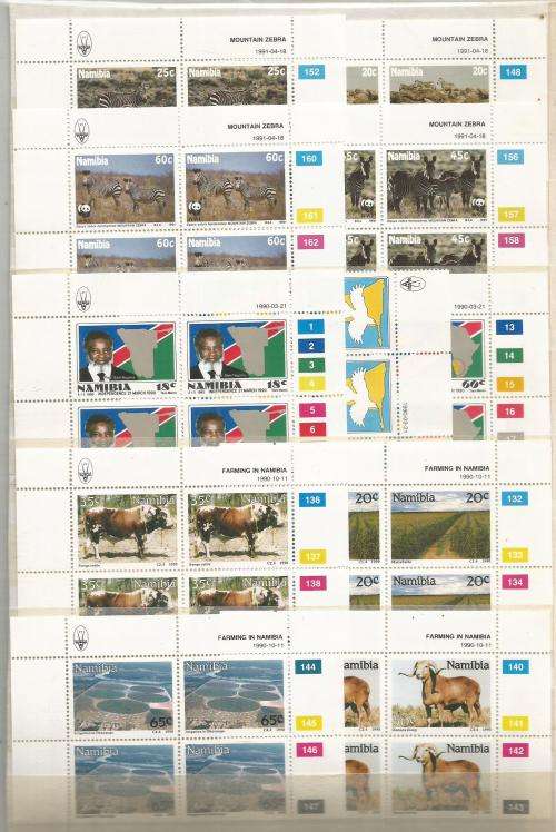 NAMIBIA  UN MOUNTED MINT SETS IN BLOCKS & OR STRIPS