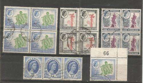 RHODESIA MIXED  USED LOT MOSTLY BLOCKS