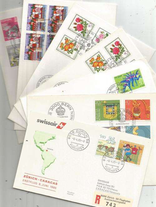 SWISS  COVERS USED MIXED LOT