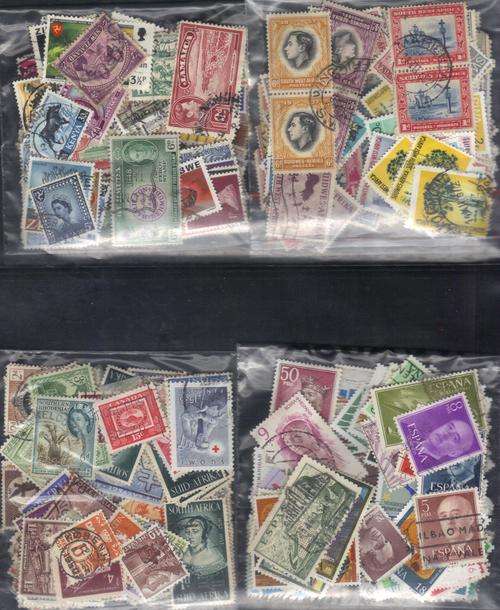 MIXED WORLD 300 USED LOT IN PKTS. SOME DUPP.