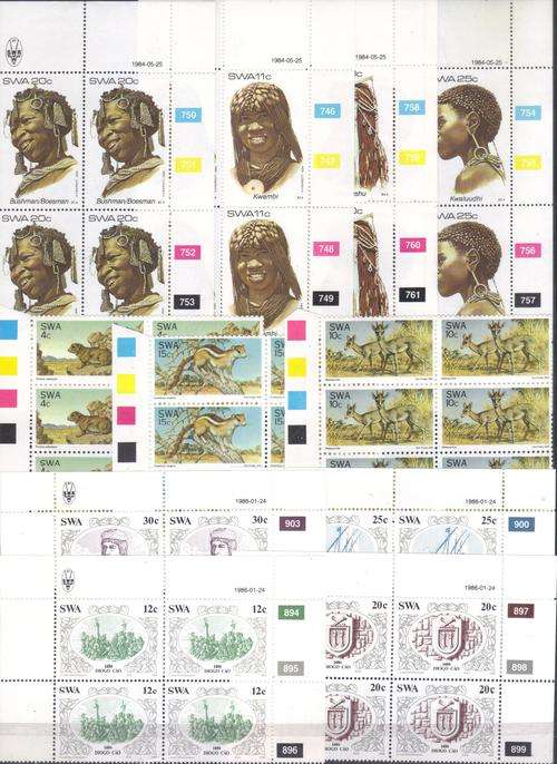 SWA   UN MOUNTED MINT     SETS IN BLOCKS & OR STRIPS