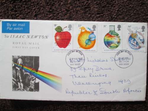 GREAT BRITAIN-SIR ISAAC NEWTON-FIRST DAY COVER