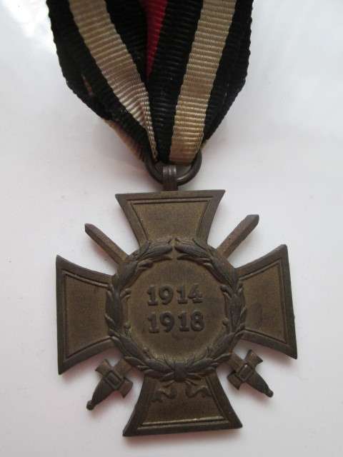 GERMAN  - MEDAL  - FULL SIZE -  WWI -  WAR SERVICE CROSS  - 1914-1918