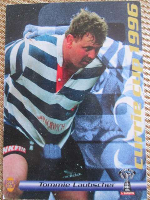 CURRIE CUP 1996 RUGBY CARD- TOMMIE LAUBSCHER