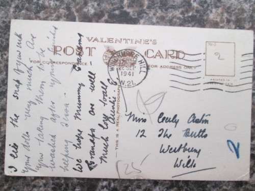 VINTAGE - POSTCARD ALL DRESSED UP AND NOWHERE TO GO - KITTENS