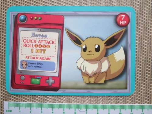 LARGE DOUBLE SIDED POKEMON TRADING  CARD- EEVEE